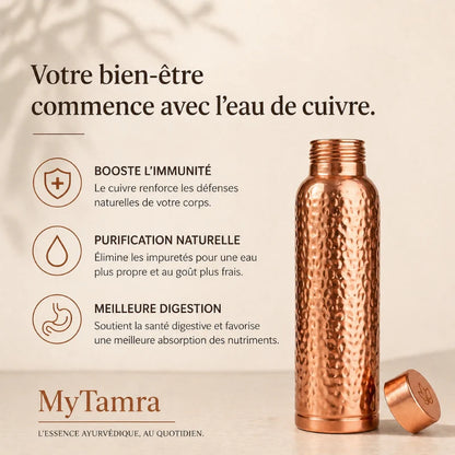 Gourde en Cuivre – Lynares™ | L’Eau Purifiée Naturellement, Sans Plastique