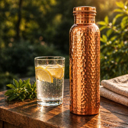 Gourde en Cuivre – Lynares™ | L’Eau Purifiée Naturellement, Sans Plastique