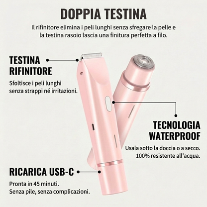 Rasoio 2 in 1 per bikini e corpo