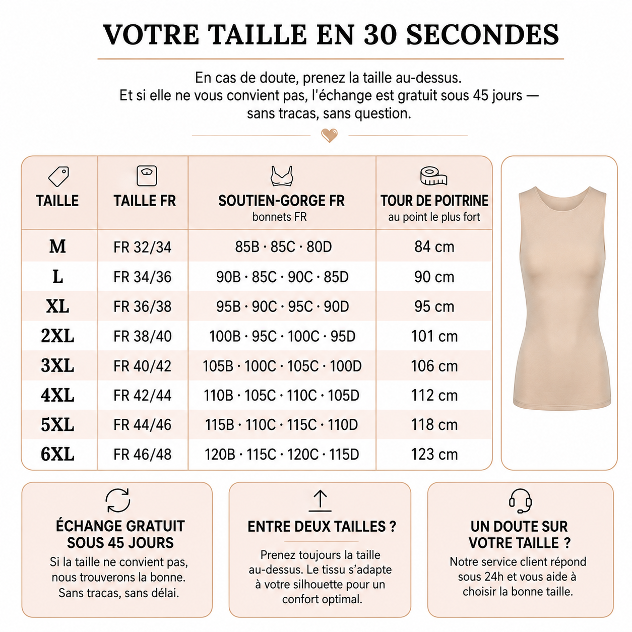 LYNARES ™ - Débardeur confort avec soutien-gorge intégré