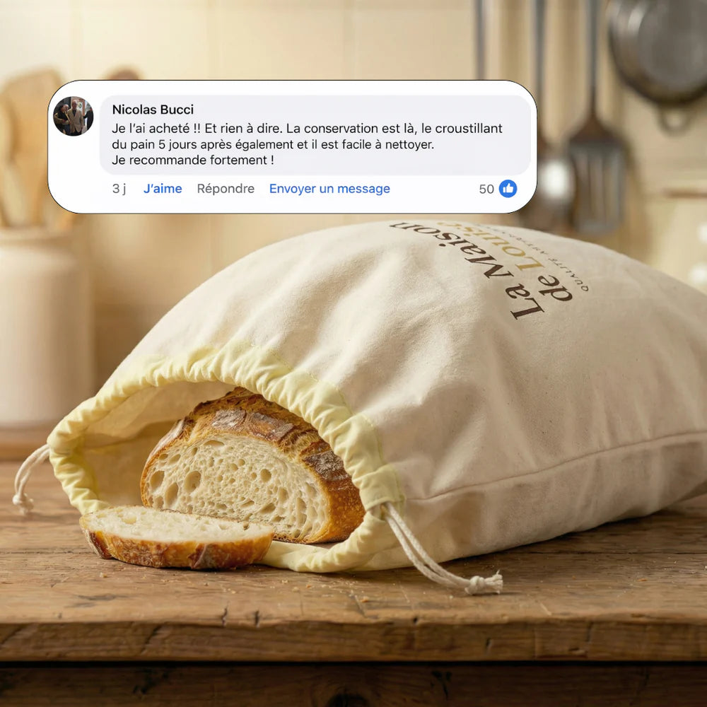 Bolsa para pan de cera de abeja La Maison de Louise