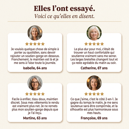 LYNARES ™ - Débardeur confort avec soutien-gorge intégré