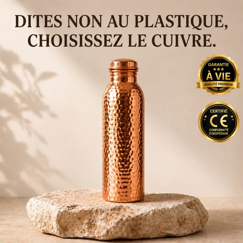 Gourde en Cuivre – Lynares™ | L’Eau Purifiée Naturellement, Sans Plastique