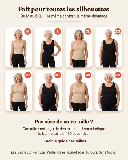 LYNARES ™ - Débardeur confort avec soutien-gorge intégré