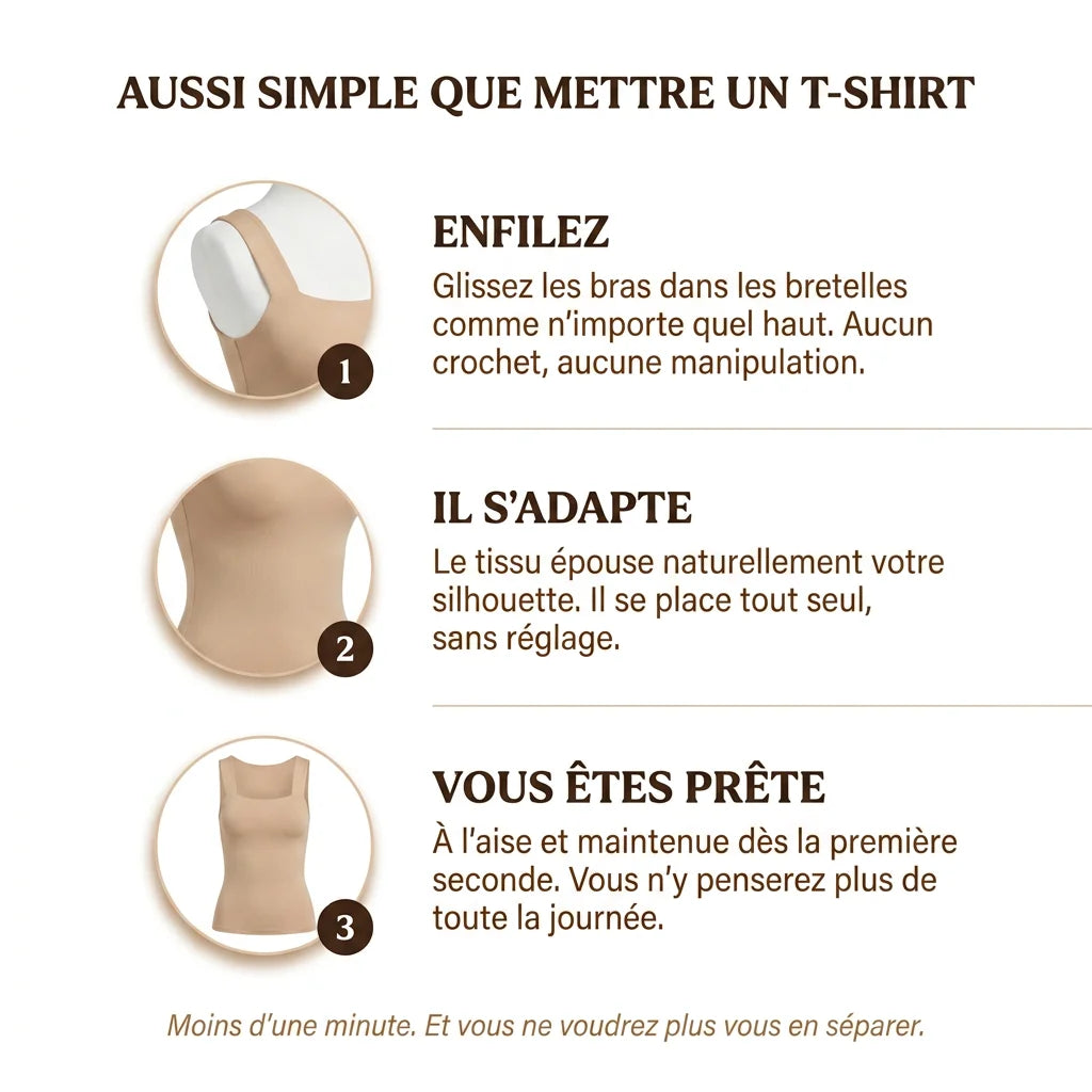 LYNARES ™ - Débardeur confort avec soutien-gorge intégré