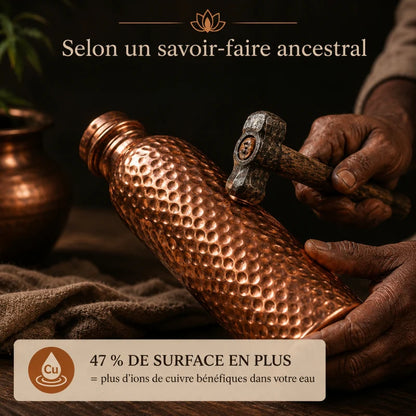 Gourde en Cuivre – Lynares™ | L’Eau Purifiée Naturellement, Sans Plastique
