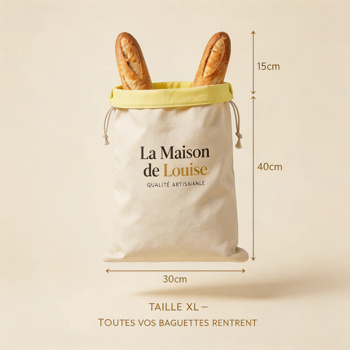 Bolsa para pan de cera de abeja La Maison de Louise
