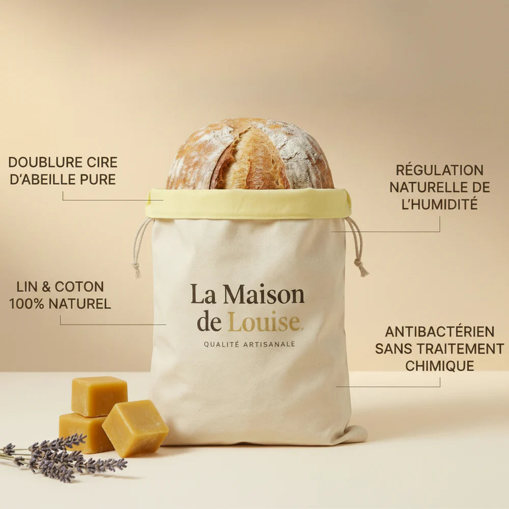 Bolsa para pan de cera de abeja La Maison de Louise