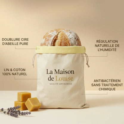 Bolsa para pan de cera de abeja La Maison de Louise